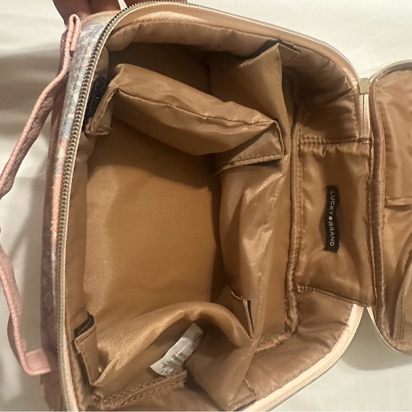 Lucky Brand Purple and Orange Cosmetic Bags with Paisley  Design - Picture 3 of 6